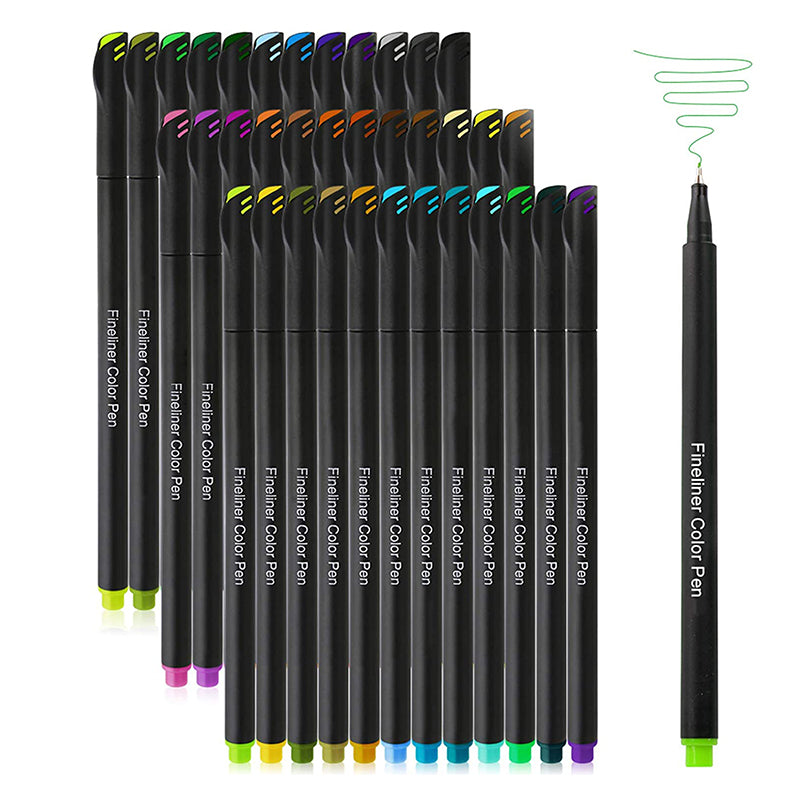 Fineliner Color Pen Set, 0.4mm Colored Fine Liner Sketch Drawing Pen, Pack  Of 10 Assorted Colors